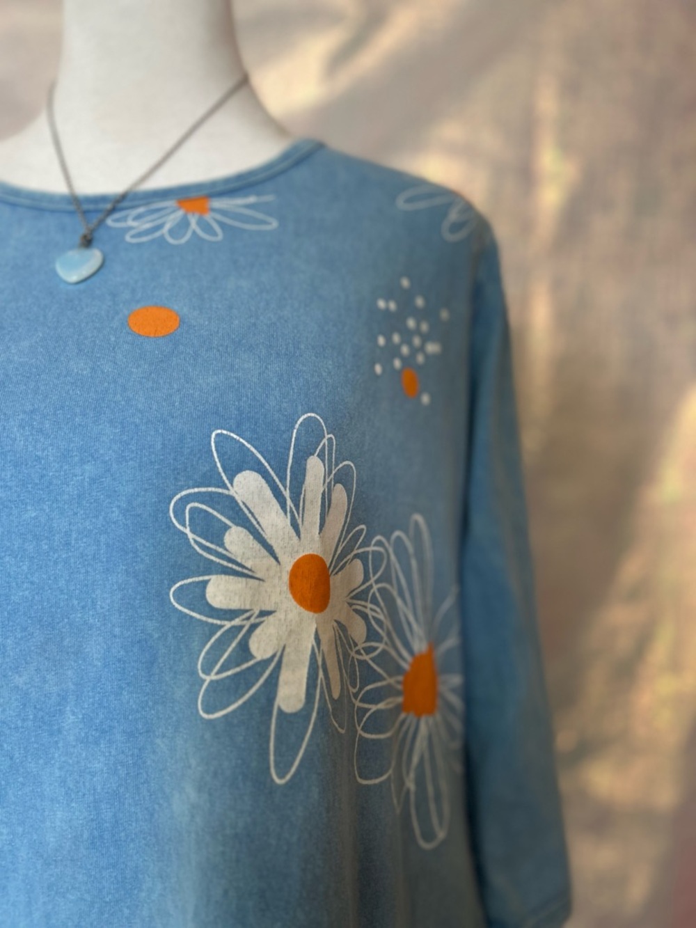 Periwinkle by Barlow Blue Daisy Tiered Tunic